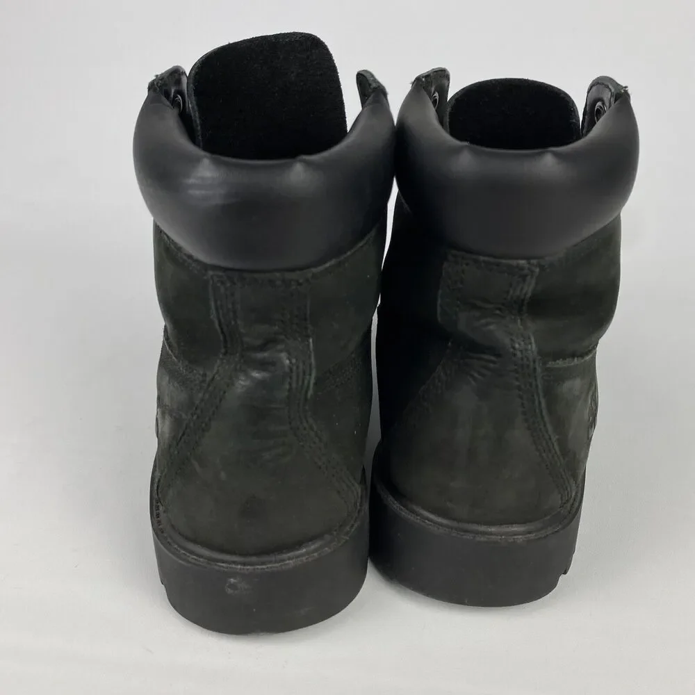 Timberland Junior 6-Inch Premium Size 5 M Black Nubuck Boots Waterproof‎ 12907
